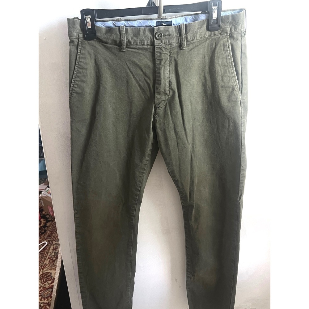 J.Crew Flex Driggs Slim Chino Pants Olive Green 30x30 E4024 Mens